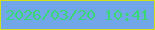 文字の大きさ：2、枠の色：d2e018、背景の色：71a7e9、文字の色：38d675 無料ブログパーツのブログ時計