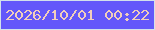 文字の大きさ：5、枠の色：d2e0eb、背景の色：6357fa、文字の色：f1cebc 無料ブログパーツのブログ時計