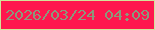 文字の大きさ：5、枠の色：d2e399、背景の色：ff164e、文字の色：8b987b 無料ブログパーツのブログ時計