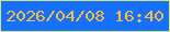 文字の大きさ：1、枠の色：d2e47b、背景の色：1770fb、文字の色：f4be3c 無料ブログパーツのブログ時計