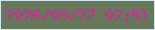 文字の大きさ：4、枠の色：d2e4ed、背景の色：66775c、文字の色：da259e 無料ブログパーツのブログ時計