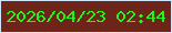 文字の大きさ：3、枠の色：d2e4f9、背景の色：6d2519、文字の色：1df71a 無料ブログパーツのブログ時計