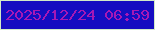 文字の大きさ：2、枠の色：d2eac7、背景の色：150dc1、文字の色：a718b5 無料ブログパーツのブログ時計
