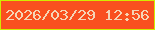 文字の大きさ：5、枠の色：d2eb01、背景の色：f9501f、文字の色：f5d5b6 無料ブログパーツのブログ時計