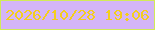 文字の大きさ：2、枠の色：d2eb57、背景の色：d4b5f7、文字の色：f4ce1b 無料ブログパーツのブログ時計