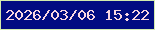 文字の大きさ：1、枠の色：d2ebad、背景の色：010c82、文字の色：f9d7e1 無料ブログパーツのブログ時計