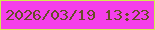 文字の大きさ：1、枠の色：d2ed4e、背景の色：f53fea、文字の色：674d27 無料ブログパーツのブログ時計