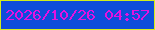 文字の大きさ：5、枠の色：d2ee1a、背景の色：0e4dda、文字の色：e412df 無料ブログパーツのブログ時計