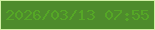 文字の大きさ：2、枠の色：d2efa6、背景の色：4e8b2c、文字の色：55a726 無料ブログパーツのブログ時計