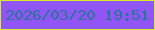 文字の大きさ：5、枠の色：d2f022、背景の色：9154f5、文字の色：287599 無料ブログパーツのブログ時計