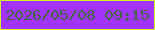 文字の大きさ：2、枠の色：d2f325、背景の色：a234f8、文字の色：466446 無料ブログパーツのブログ時計