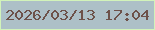 文字の大きさ：4、枠の色：d2f3ba、背景の色：adc0c7、文字の色：6d524a 無料ブログパーツのブログ時計