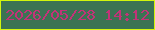 文字の大きさ：1、枠の色：d2f50d、背景の色：3b7353、文字の色：c23378 無料ブログパーツのブログ時計