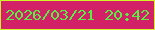 文字の大きさ：3、枠の色：d2f52a、背景の色：d22166、文字の色：5aee45 無料ブログパーツのブログ時計