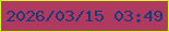 文字の大きさ：5、枠の色：d2f928、背景の色：ae3a5f、文字の色：1a387c 無料ブログパーツのブログ時計