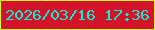 文字の大きさ：4、枠の色：d2f932、背景の色：d31329、文字の色：07f2d5 無料ブログパーツのブログ時計