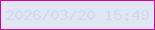 文字の大きさ：3、枠の色：d30594、背景の色：e0e7f2、文字の色：d2d6f2 無料ブログパーツのブログ時計