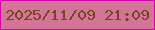 文字の大きさ：4、枠の色：d305a7、背景の色：d37596、文字の色：764523 無料ブログパーツのブログ時計
