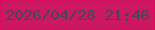 文字の大きさ：3、枠の色：d30e5b、背景の色：cc1860、文字の色：47455a 無料ブログパーツのブログ時計