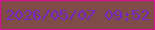 文字の大きさ：1、枠の色：d30e94、背景の色：814c48、文字の色：7324c9 無料ブログパーツのブログ時計