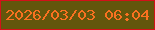 文字の大きさ：1、枠の色：d31119、背景の色：63560c、文字の色：fa7120 無料ブログパーツのブログ時計
