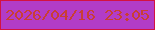 文字の大きさ：5、枠の色：d31241、背景の色：b23cc7、文字の色：c93e35 無料ブログパーツのブログ時計