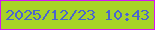 文字の大きさ：3、枠の色：d315f6、背景の色：a7d329、文字の色：4a65ce 無料ブログパーツのブログ時計