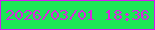 文字の大きさ：1、枠の色：d319f2、背景の色：1de656、文字の色：da26df 無料ブログパーツのブログ時計
