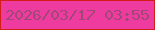 文字の大きさ：4、枠の色：d31d17、背景の色：ed3b9f、文字の色：9f4876 無料ブログパーツのブログ時計