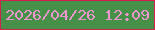 文字の大きさ：1、枠の色：d31f50、背景の色：469048、文字の色：f095cf 無料ブログパーツのブログ時計