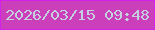 文字の大きさ：4、枠の色：d322ec、背景の色：cb40ba、文字の色：c6cfdd 無料ブログパーツのブログ時計