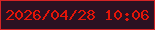 文字の大きさ：2、枠の色：d32425、背景の色：2b1122、文字の色：e31509 無料ブログパーツのブログ時計