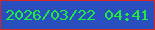 文字の大きさ：5、枠の色：d32727、背景の色：284fbd、文字の色：1fe942 無料ブログパーツのブログ時計