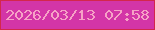 文字の大きさ：4、枠の色：d3274c、背景の色：d335a7、文字の色：f6a1c6 無料ブログパーツのブログ時計