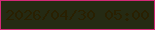 文字の大きさ：3、枠の色：d32a77、背景の色：252a13、文字の色：292001 無料ブログパーツのブログ時計