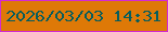文字の大きさ：2、枠の色：d32ad0、背景の色：de7907、文字の色：065d5d 無料ブログパーツのブログ時計