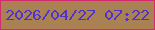 文字の大きさ：5、枠の色：d32b70、背景の色：aa8153、文字の色：5032cd 無料ブログパーツのブログ時計