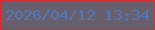 文字の大きさ：3、枠の色：d32c31、背景の色：675f6b、文字の色：5378b9 無料ブログパーツのブログ時計