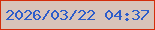 文字の大きさ：2、枠の色：d32e0c、背景の色：d8c4ba、文字の色：2d5dca 無料ブログパーツのブログ時計