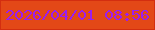 文字の大きさ：1、枠の色：d32e10、背景の色：e34817、文字の色：9b1eef 無料ブログパーツのブログ時計