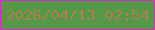 文字の大きさ：2、枠の色：d330bf、背景の色：569849、文字の色：ab8049 無料ブログパーツのブログ時計
