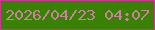 文字の大きさ：2、枠の色：d3319c、背景の色：398103、文字の色：ca829e 無料ブログパーツのブログ時計