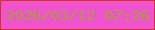 文字の大きさ：4、枠の色：d33421、背景の色：f052d0、文字の色：ac9b39 無料ブログパーツのブログ時計