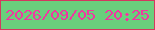 文字の大きさ：3、枠の色：d3385f、背景の色：6acf7c、文字の色：f136a1 無料ブログパーツのブログ時計