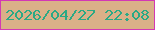 文字の大きさ：4、枠の色：d338b4、背景の色：dab088、文字の色：2ba985 無料ブログパーツのブログ時計