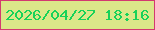 文字の大きさ：1、枠の色：d33970、背景の色：dbe789、文字の色：18d259 無料ブログパーツのブログ時計
