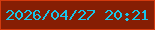 文字の大きさ：1、枠の色：d33a0e、背景の色：861e04、文字の色：17c5ea 無料ブログパーツのブログ時計