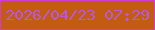 文字の大きさ：2、枠の色：d33ad0、背景の色：c35b10、文字の色：b659dd 無料ブログパーツのブログ時計