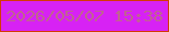 文字の大きさ：2、枠の色：d33b06、背景の色：d722f4、文字の色：c06390 無料ブログパーツのブログ時計