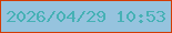 文字の大きさ：2、枠の色：d33c04、背景の色：96c3de、文字の色：46b1b5 無料ブログパーツのブログ時計